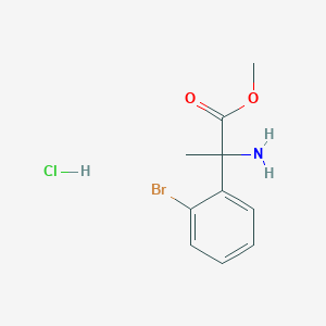 molecular formula C10H13BrClNO2 B13092819 Methyl 2-amino-2-(2-bromophenyl)propanoate hydrochloride 