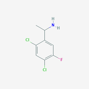 molecular formula C8H8Cl2FN B1309287 1-(2,4-Dichloro-5-fluorophenyl)ethanamine CAS No. 855715-32-1