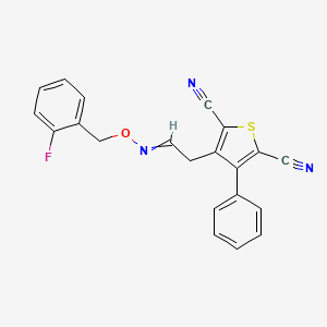 3-(2-{[(2-Fluorobenzyl)oxy]imino}ethyl)-4-phenyl-2,5-thiophenedicarbonitrile