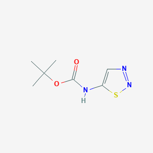molecular formula C7H11N3O2S B13092969 tert-Butyl 1,2,3-thiadiazol-5-ylcarbamate 