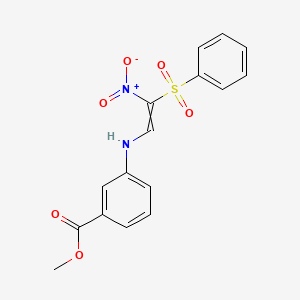 Methyl 3-[[2-(benzenesulfonyl)-2-nitroethenyl]amino]benzoate