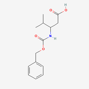 molecular formula C14H19NO4 B13092998 3-(((Benzyloxy)carbonyl)amino)-4-methylpentanoic acid 