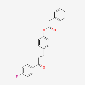 4-[3-(4-Fluorophenyl)-3-oxo-1-propenyl]phenyl 2-phenylacetate
