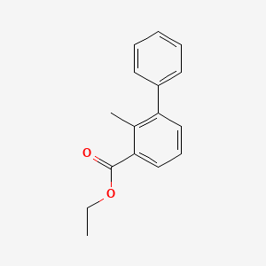 molecular formula C16H16O2 B13093184 Ethyl 2-methyl-[1,1'-biphenyl]-3-carboxylate 