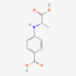 molecular formula C10H11NO4 B13093276 4-((S)-1-Carboxy-ethylamino)-benzoic acid 
