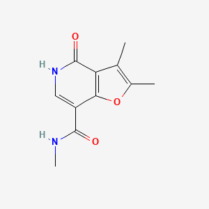 molecular formula C11H12N2O3 B13093333 N,2,3-Trimethyl-4-oxo-4,5-dihydrofuro[3,2-c]pyridine-7-carboxamide 