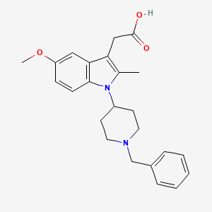 molecular formula C24H28N2O3 B13093362 2-(1-(1-Benzylpiperidin-4-YL)-5-methoxy-2-methyl-1H-indol-3-YL)acetic acid 
