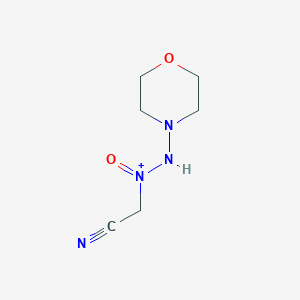 molecular formula C6H11N4O2+ B13093377 Cyanomethyl-(morpholin-4-ylamino)-oxoazanium 