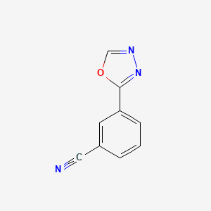 molecular formula C9H5N3O B13093420 3-(1,3,4-Oxadiazol-2-yl)benzonitrile 