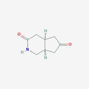 molecular formula C8H11NO2 B13093439 cis-Tetrahydro-1H-cyclopenta[c]pyridine-3,6(2H,4H)-dione CAS No. 1445988-58-8