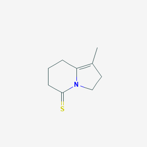 molecular formula C9H13NS B13093496 1-Methyl-2,3,7,8-tetrahydroindolizine-5(6H)-thione 