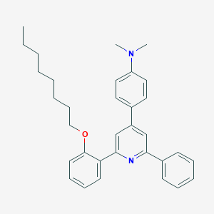 molecular formula C33H38N2O B130935 N,N-Dimethyl-4-(2-(2-(octyloxy)phenyl)-6-phenylpyridin-4-yl)aniline CAS No. 144190-25-0