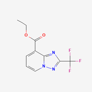 molecular formula C10H8F3N3O2 B13093526 Ethyl 2-(trifluoromethyl)-[1,2,4]triazolo[1,5-A]pyridine-8-carboxylate 