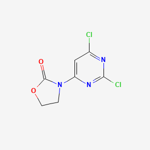 molecular formula C7H5Cl2N3O2 B13093542 3-(2,6-Dichloropyrimidin-4-yl)oxazolidin-2-one 