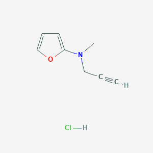 molecular formula C8H10ClNO B13093544 N-Methyl-N-(prop-2-yn-1-yl)furan-2-aminehydrochloride 