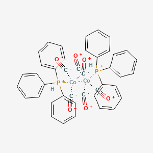 molecular formula C42H32Co2O6P2+2 B13093600 Hexacarbonylbis(triphenylphosphine)dicobalt 