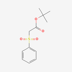 molecular formula C12H16O4S B13093652 Tert-butyl 2-(phenylsulfonyl)acetate 