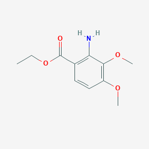molecular formula C11H15NO4 B13093681 Ethyl 2-amino-3,4-dimethoxybenzoate 