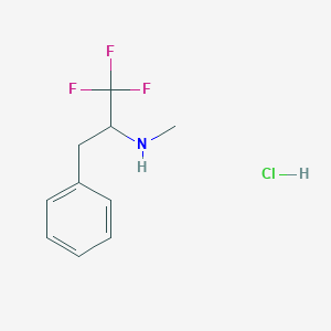 molecular formula C10H13ClF3N B13093726 N-Methyl-3,3,3-trifluoro-1-phenyl-2-propylamine hydrochloride CAS No. 149225-51-4