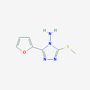 molecular formula C7H8N4OS B1309373 3-(2-Furyl)-5-(methylthio)-4H-1,2,4-triazol-4-amine CAS No. 881041-00-5