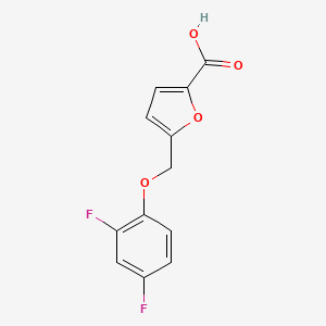 molecular formula C12H8F2O4 B1309375 5-[(2,4-Difluorophenoxy)methyl]furan-2-carboxylic acid CAS No. 832740-42-8