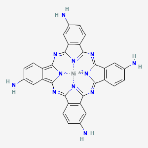 molecular formula C32H20N12Ni B13093757 Nickel(II) 2,9,16,23-tetra(amino)phthalocyanine 