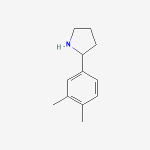 molecular formula C12H17N B1309376 2-(3,4-Dimethylphenyl)pyrrolidine CAS No. 881040-12-6