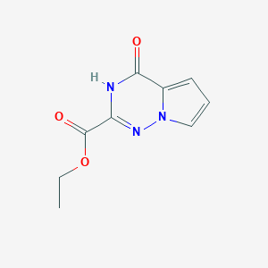 molecular formula C9H9N3O3 B13093809 Ethyl 4-hydroxypyrrolo[2,1-F][1,2,4]triazine-2-carboxylate 