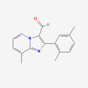 molecular formula C17H16N2O B1309382 2-(2,5-Dimethylphenyl)-8-methylimidazo[1,2-a]pyridine-3-carbaldehyde CAS No. 881040-56-8