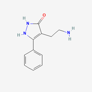 molecular formula C11H13N3O B1309383 4-(2-aminoethyl)-5-phenyl-1,2-dihydro-3H-pyrazol-3-one CAS No. 878208-75-4