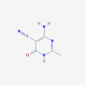 molecular formula C6H6N4O B13093832 4-Amino-2-methyl-6-oxo-1,6-dihydropyrimidine-5-carbonitrile 