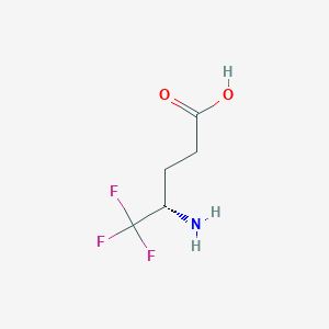 molecular formula C5H8F3NO2 B13093853 (S)-4-Amino-5,5,5-trifluoropentanoic acid CAS No. 1287373-66-3