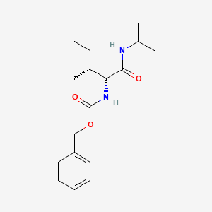 molecular formula C17H26N2O3 B13093867 benzyl N-[(2R,3R)-3-methyl-1-oxo-1-(propan-2-ylamino)pentan-2-yl]carbamate 