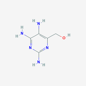 molecular formula C5H9N5O B13093870 (2,5,6-Triaminopyrimidin-4-yl)methanol 