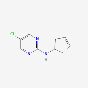 molecular formula C9H10ClN3 B13093889 5-Chloro-N-(cyclopent-3-en-1-yl)pyrimidin-2-amine 