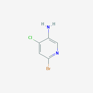 molecular formula C5H4BrClN2 B13093981 6-Bromo-4-chloropyridin-3-amine 