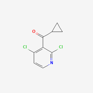 molecular formula C9H7Cl2NO B13094021 Cyclopropyl(2,4-dichloropyridin-3-yl)methanone 