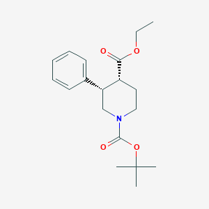 molecular formula C19H27NO4 B13094029 Ethyl cis-N-Boc-3-phenylpiperidine-4-carboxylate 