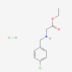 molecular formula C11H15Cl2NO2 B13094074 Ethyl 2-((4-chlorobenzyl)amino)acetate hydrochloride 