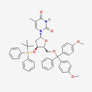 molecular formula C47H50N2O7Si B13094081 TBDPS(-3)[DMT(-5)]2-deoxy-D-eryPenf(b)-thymin-1-yl 