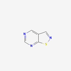 molecular formula C5H3N3S B13094116 Isothiazolo[5,4-d]pyrimidine CAS No. 272-26-4