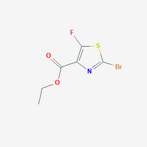 molecular formula C6H5BrFNO2S B13094138 Ethyl2-bromo-5-fluorothiazole-4-carboxylate 
