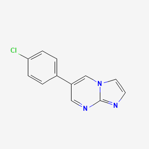 molecular formula C12H8ClN3 B13094144 6-(4-Chlorophenyl)imidazo[1,2-a]pyrimidine CAS No. 1027511-33-6