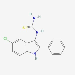 molecular formula C15H12ClN3S B13094202 (5-Chloro-2-phenyl-1H-indol-3-yl)thiourea CAS No. 126193-43-9