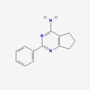 molecular formula C13H13N3 B13094259 2-Phenyl-6,7-dihydro-5h-cyclopenta[d]pyrimidin-4-amine CAS No. 7252-78-0