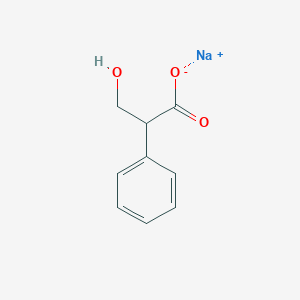 molecular formula C9H9NaO3 B13094291 Sodium 3-hydroxy-2-phenylpropanoate 
