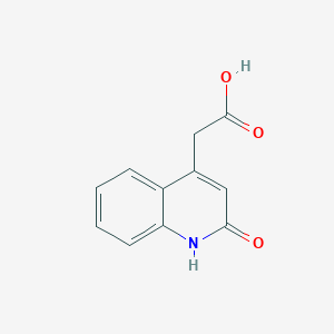 B1309432 2-(2-Oxo-1,2-dihydroquinolin-4-yl)acetic acid CAS No. 21298-80-6