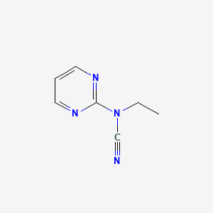 molecular formula C7H8N4 B13094336 N-Ethyl-N-(pyrimidin-2-yl)cyanamide 