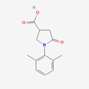 molecular formula C13H15NO3 B1309444 1-(2,6-Dimethylphenyl)-5-oxopyrrolidine-3-carboxylic acid CAS No. 63674-48-6