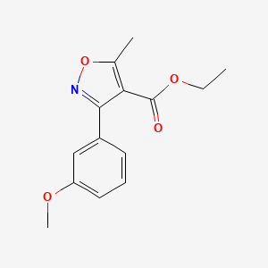 molecular formula C14H15NO4 B13094470 Ethyl 3-(3-methoxyphenyl)-5-methylisoxazole-4-carboxylate CAS No. 917388-43-3